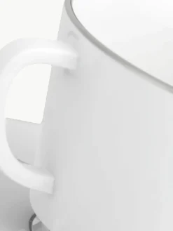 Handgemaakte porseleinen serviesset Vitruv met handbeschilderde platina rand, 2 personen (14-delig)^Meissen Discount