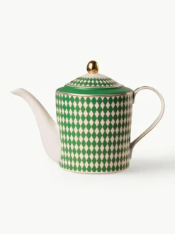 Handgemaakte porseleinen theepot Chess, 1.1 L^Pols Potten New