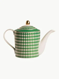 Handgemaakte porseleinen theepot Chess, 1.1 L^Pols Potten New