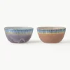 Handgemaakte schalen Cloe met reactief glazuur, set van 2^Bloomingville Fashion