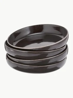 Handgemaakte schalen Nordic Coal, Ø 22 cm, 4 stuks^Broste Copenhagen Outlet