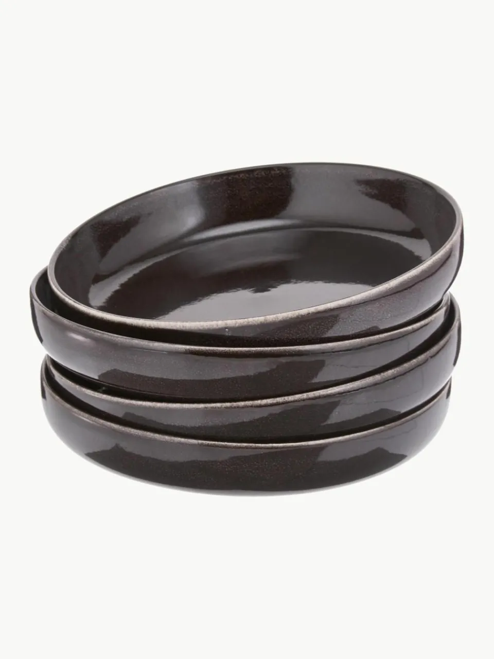 Handgemaakte schalen Nordic Coal, Ø 22 cm, 4 stuks^Broste Copenhagen Outlet