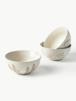 Handgemaakte schalen Primrose met bloemenmotief, set van 3^Bloomingville Hot