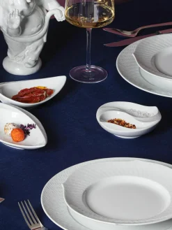 Handgemaakte serveerschaal Wellenspiel Relief van porselein^Meissen Best