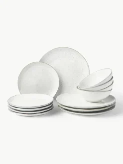 Handgemaakte serviesset Nordic Sand, 4 personen (12-delig)^Broste Copenhagen Clearance