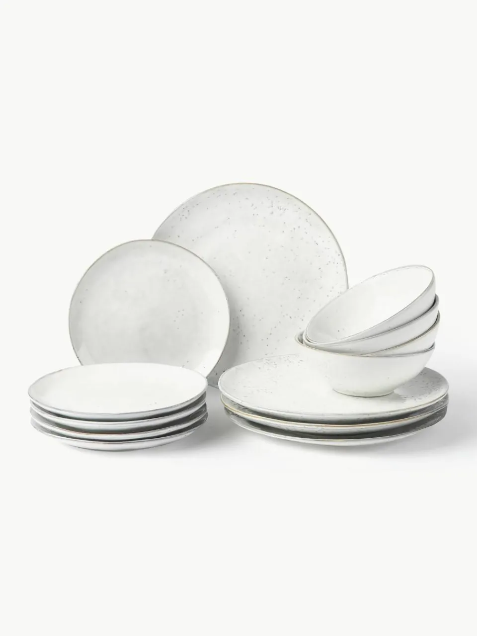 Handgemaakte serviesset Nordic Sand, 4 personen (12-delig)^Broste Copenhagen Clearance