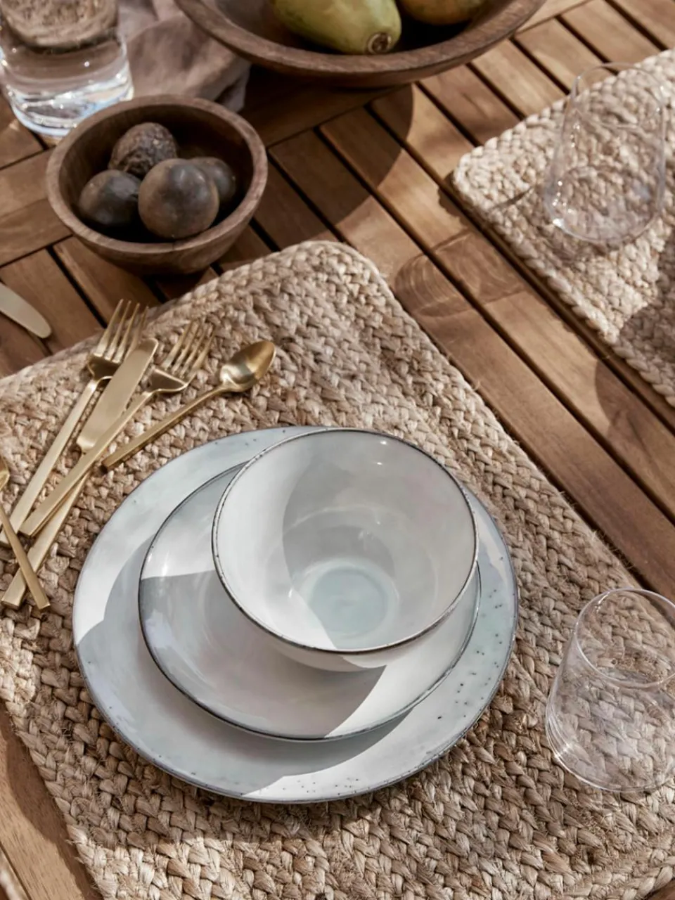 Handgemaakte serviesset Nordic Sand, 4 personen (12-delig)^Broste Copenhagen Clearance