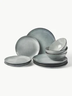 Handgemaakte serviesset Nordic Sea, 4 personen (12-delig)^Broste Copenhagen Outlet
