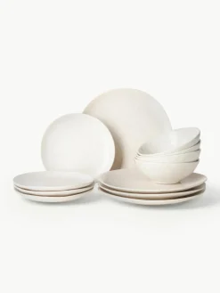 Handgemaakte serviesset Nordic Vanilla, 4 personen (12-delig)^Broste Copenhagen Outlet