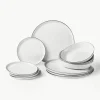 Handgemaakte serviesset Salt van porselein, 4 personen (12-delig)^Broste Copenhagen Outlet