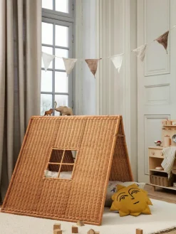 Handgemaakte speeltent Tent van rotan^ferm LIVING Kids New