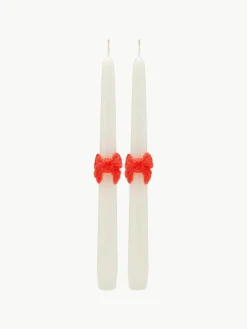 Handgemaakte steekkaarsen Classic Bow, 2 stuks^Anna + Nina Clearance