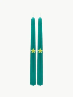 Handgemaakte steekkaarsen Christmas Star, 2 stuks^Anna + Nina Best