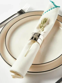 Handgemaakte stoffen servetten Zigzag, set van 4^&k Amsterdam Outlet