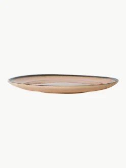 Handgemaakte taartplaatjes 70's van keramiek, 2 stuks^HKLIVING Sale