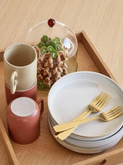 Handgemaakte taartplateau Flora^Hübsch Discount