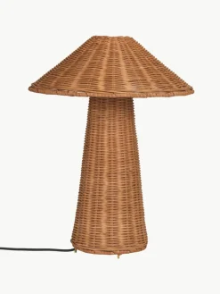 Handgemaakte tafellamp Dou van rotan^ferm LIVING New