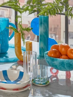 Handgemaakte vaas Mustique met marmerlook, H 30 cm^Jonathan Adler Clearance