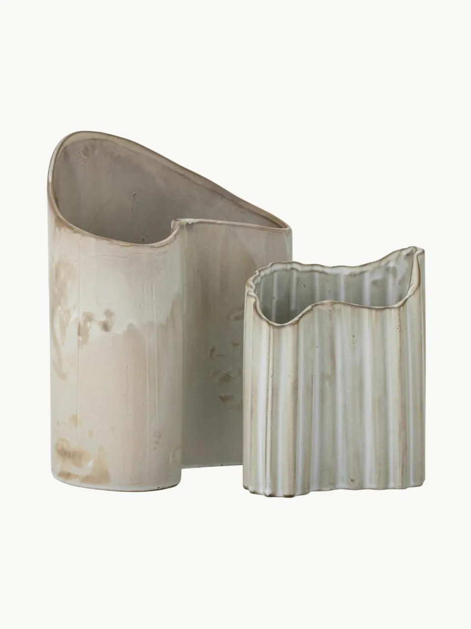 Handgemaakte vazen Henaj van keramiek, set van 2^Bloomingville Fashion