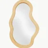 Handgemaakte wandspiegel Pond van rotan in organische vorm^ferm LIVING Fashion