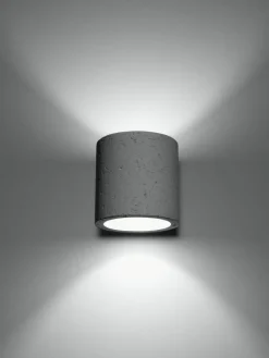 Handgemaakte wandspot Rosalia van beton^Westwing Outlet