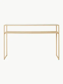 Handgemaakte wandtafel Raffia met glazen tafelblad^HKLIVING Fashion