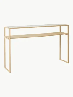 Handgemaakte wandtafel Raffia met glazen tafelblad^HKLIVING Fashion