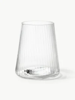 Handgemaakte waterglazen Cami met groefstructuur, 4 stuks^Westwing Collection Online