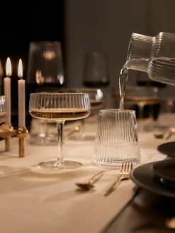 Handgemaakte waterglazen Cami met groefstructuur, 4 stuks^Westwing Collection Online