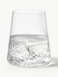 Handgemaakte waterglazen Cami met groefstructuur, 4 stuks^Westwing Collection Online
