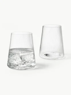 Handgemaakte waterglazen Cami met groefstructuur, 4 stuks^Westwing Collection Online