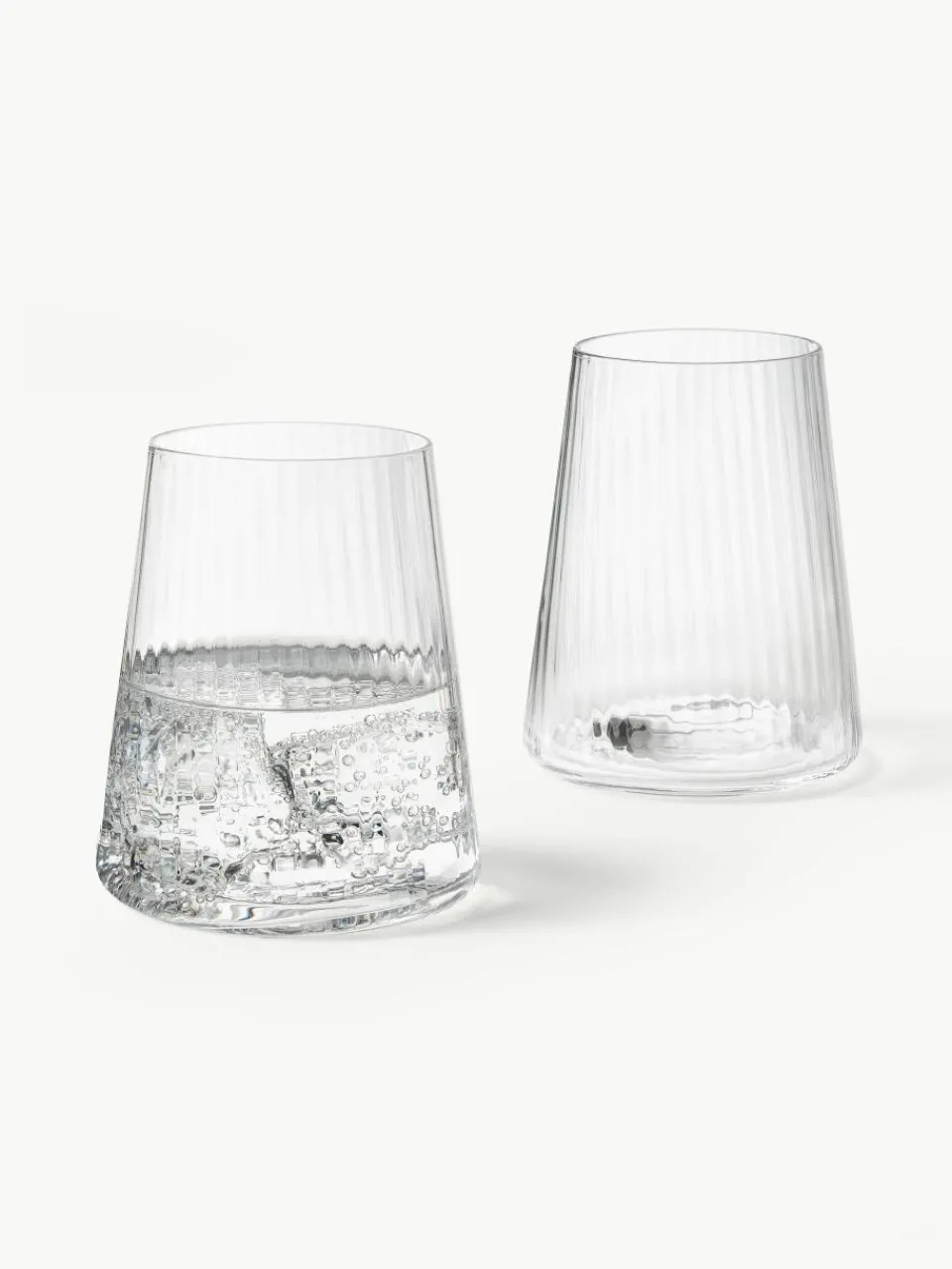 Handgemaakte waterglazen Cami met groefstructuur, 4 stuks^Westwing Collection Online