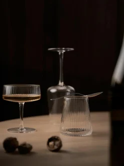 Handgemaakte waterglazen Cami met groefstructuur, 4 stuks^Westwing Collection Online