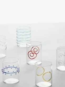 Handgemaakte waterglazen Deco' Arlecchino, set van 6^ICHENDORF Clearance