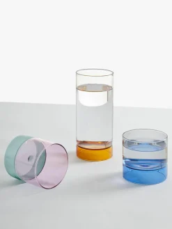 Handgemaakte waterglazen bamboe Groove, 2 stuks^ICHENDORF Sale