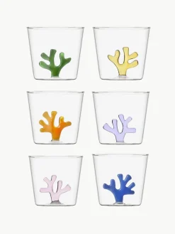 Handgemaakte waterglazen Coral Reef, 6-delig^ICHENDORF Sale