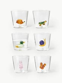 Handgemaakte waterglazen Animal Farm, 6-delig^ICHENDORF Discount