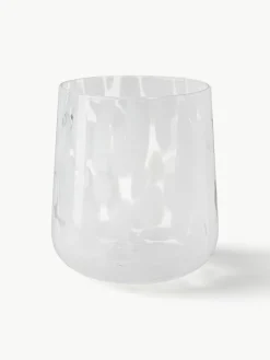 Handgemaakte waterglazen Oakley met stippenpatroon, set van 4^Westwing Collection Discount