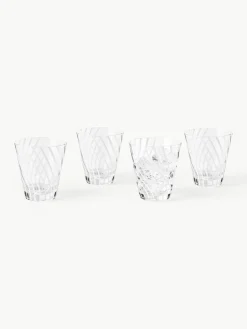 Handgemaakte waterglazen Carson, 4 stuks^Westwing Collection New