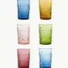 Handgemaakte waterglazen Confezione, set van 6^zafferano Fashion