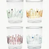 Handgemaakte waterglazen Quattro, set van 4^zafferano Outlet