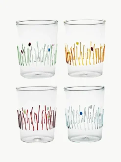 Handgemaakte waterglazen Quattro, set van 4^zafferano Outlet