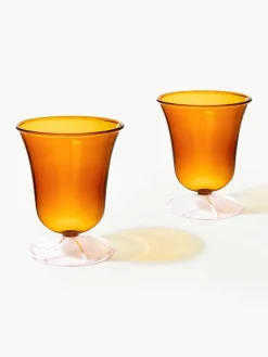 Handgemaakte waterglazen Eve van borosilicaatglas, 2 stuks^&k Amsterdam Fashion