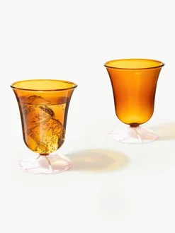 Handgemaakte waterglazen Eve van borosilicaatglas, 2 stuks^&k Amsterdam Fashion