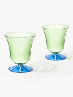Handgemaakte waterglazen Eve van borosilicaatglas, 2 stuks^&k Amsterdam Fashion