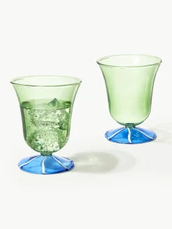 Handgemaakte waterglazen Eve van borosilicaatglas, 2 stuks^&k Amsterdam Fashion
