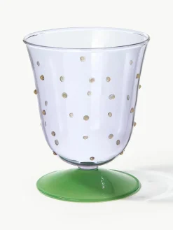 Handgemaakte waterglazen Dot van borosilicaatglas, 2 stuks^&k Amsterdam Discount