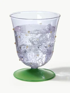 Handgemaakte waterglazen Dot van borosilicaatglas, 2 stuks^&k Amsterdam Discount
