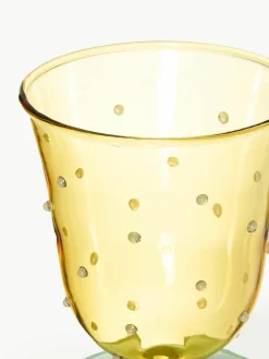 Handgemaakte waterglazen Dot van borosilicaatglas, 2 stuks^&k Amsterdam Online