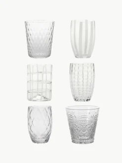 Handgemaakte waterglazen Melting, 6-delig^zafferano Clearance